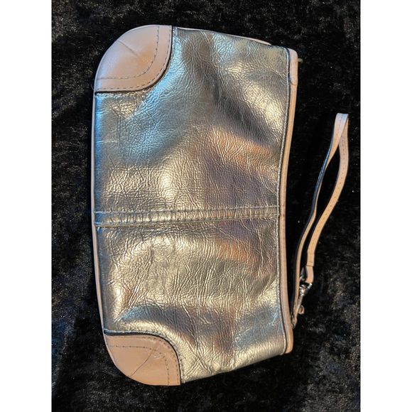 Coach Silver & Pink Leather Hand Bag Clutch Purse - Picture 4 of 5